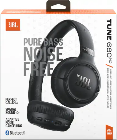 JBL Tune 680NC Wireless Black Over-Ear Headphone